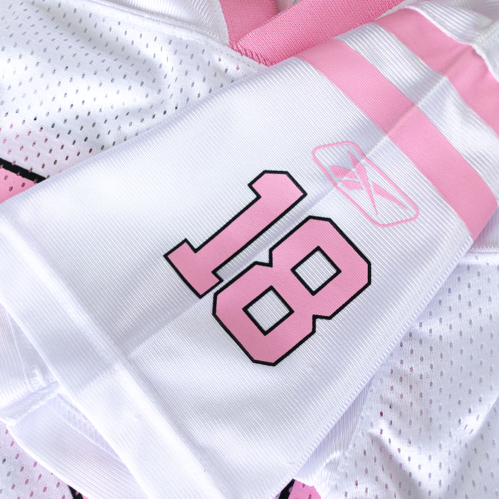 Vintage NFL Peyton Manning Indianapolis Colts #18 Baby Pink Youth Football Jersey