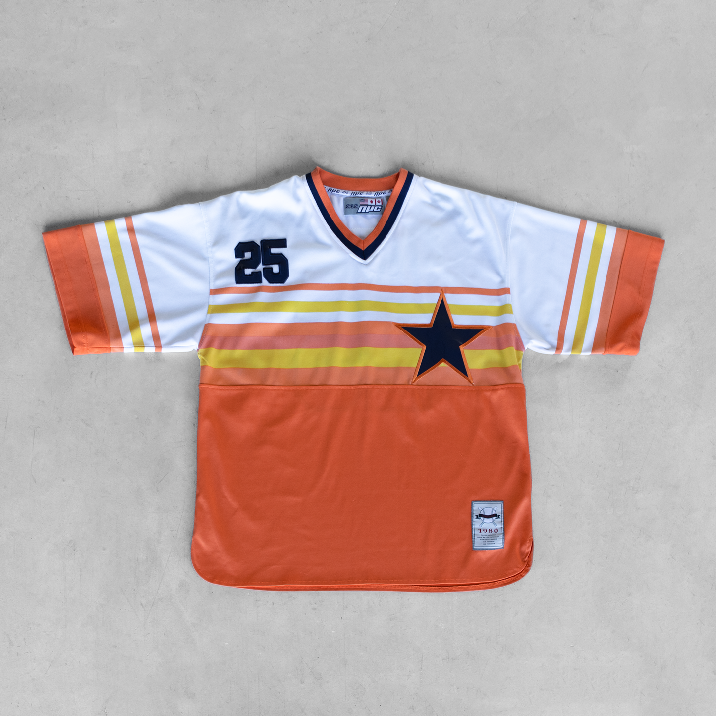 Vintage NYC 212 #25 Orange Baseball Jersey (L)