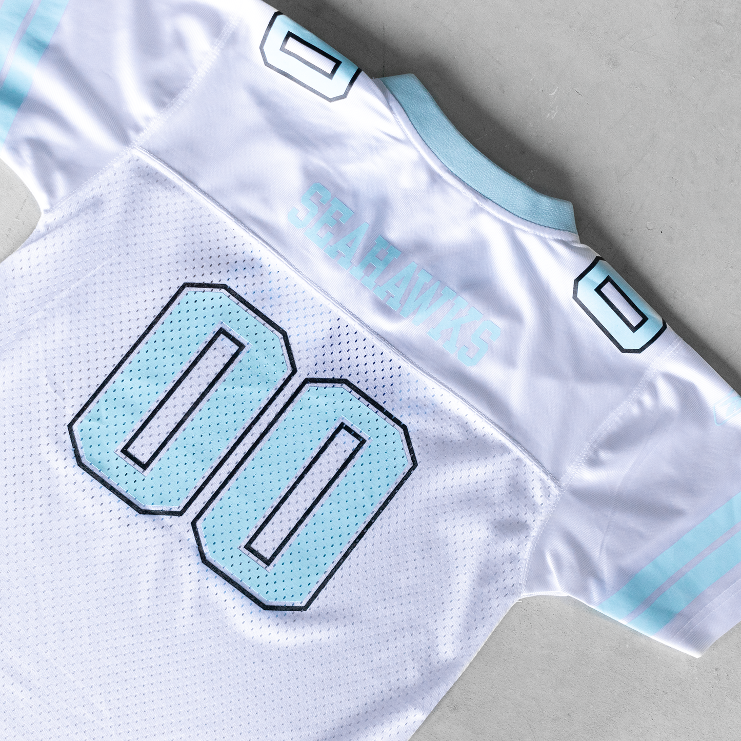 Vintage NFL Seahawks #00 Baby Blue Youth Football Jersey (L)