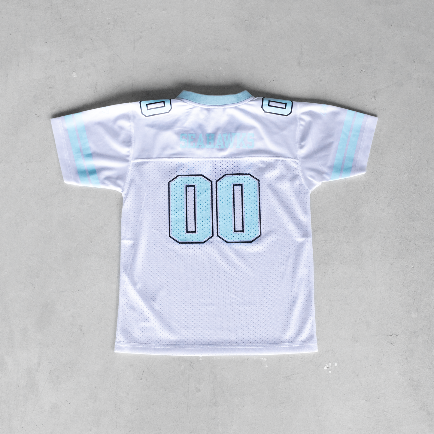 Vintage NFL Seahawks #00 Baby Blue Youth Football Jersey (L)