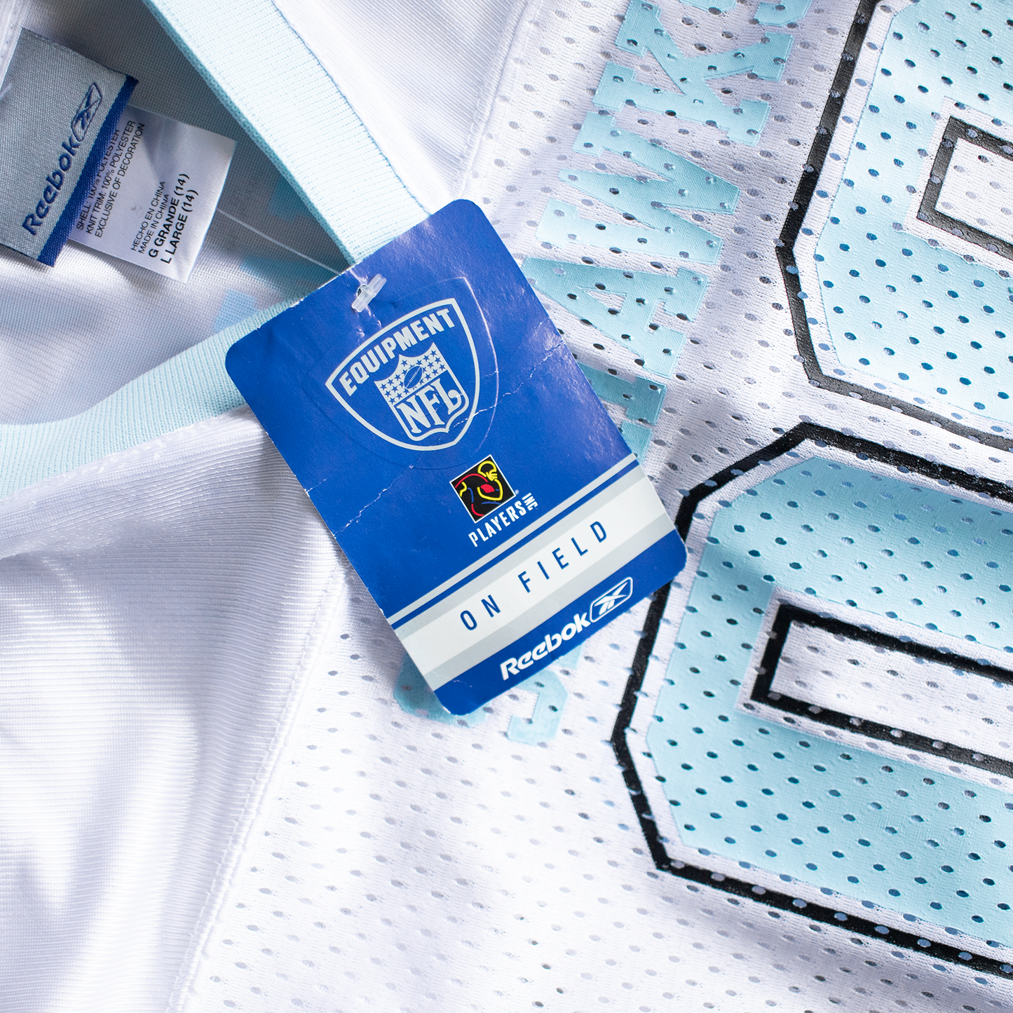 Vintage NFL Seahawks #00 Baby Blue Youth Football Jersey (L)