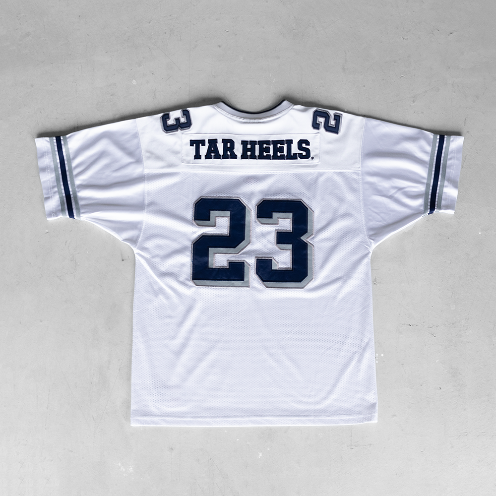 Vintage University Of North Carolina White #23 Football Jersey (XL)