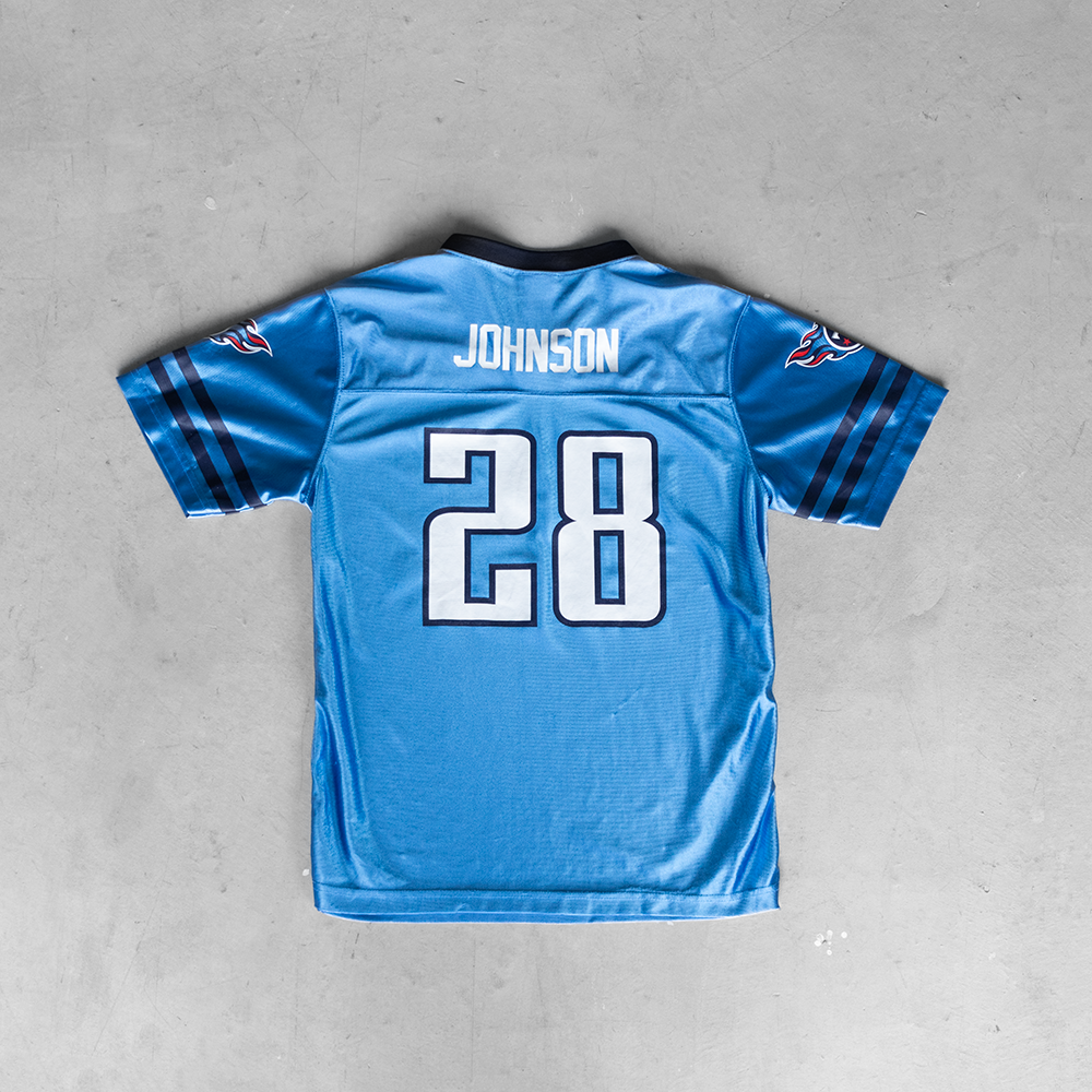 Vintage NFL Tennessee Titans Chris Johnson #28 Youth Football Jersey (XL)