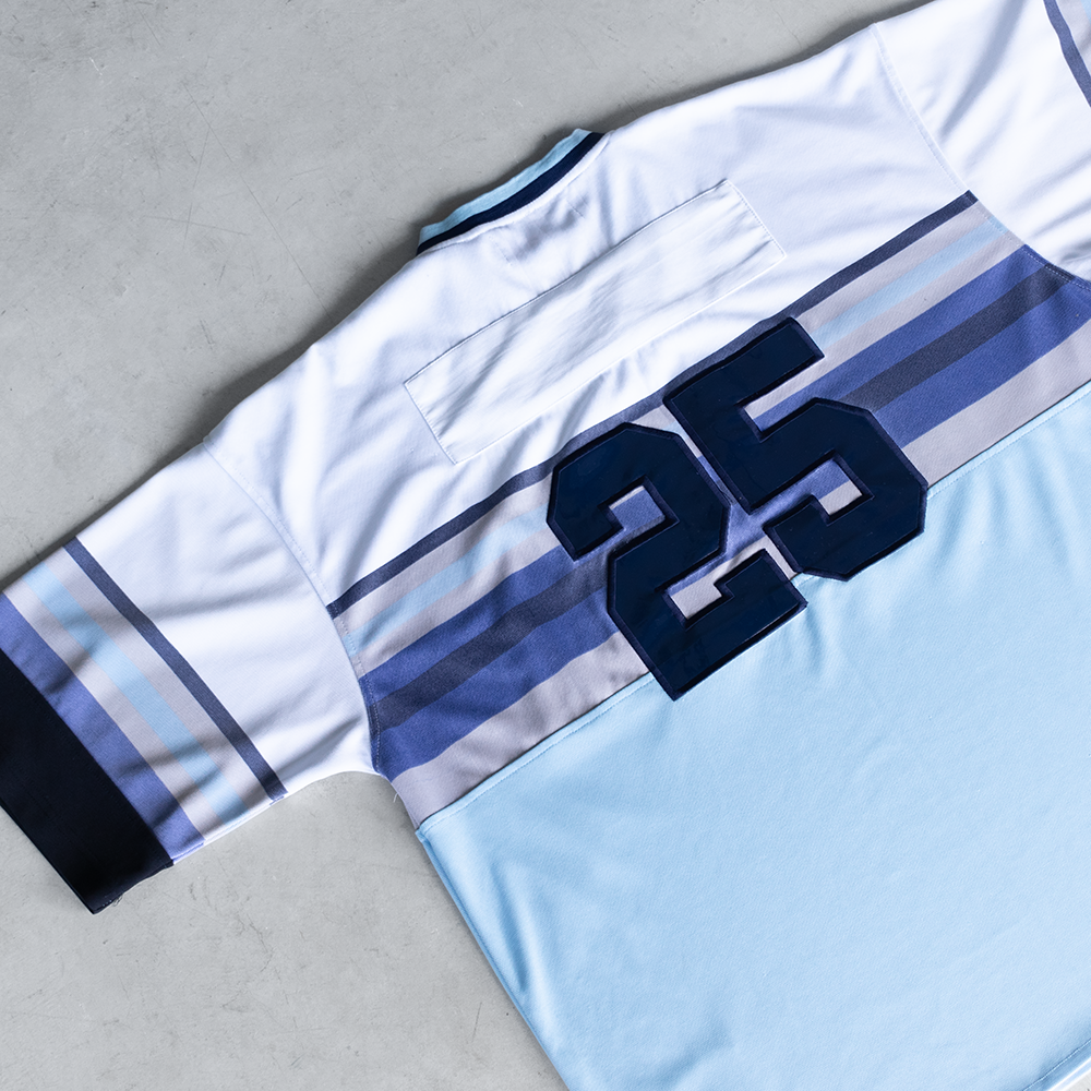 Vintage NYC 212 #25 Blue Baseball Jersey (XXL)