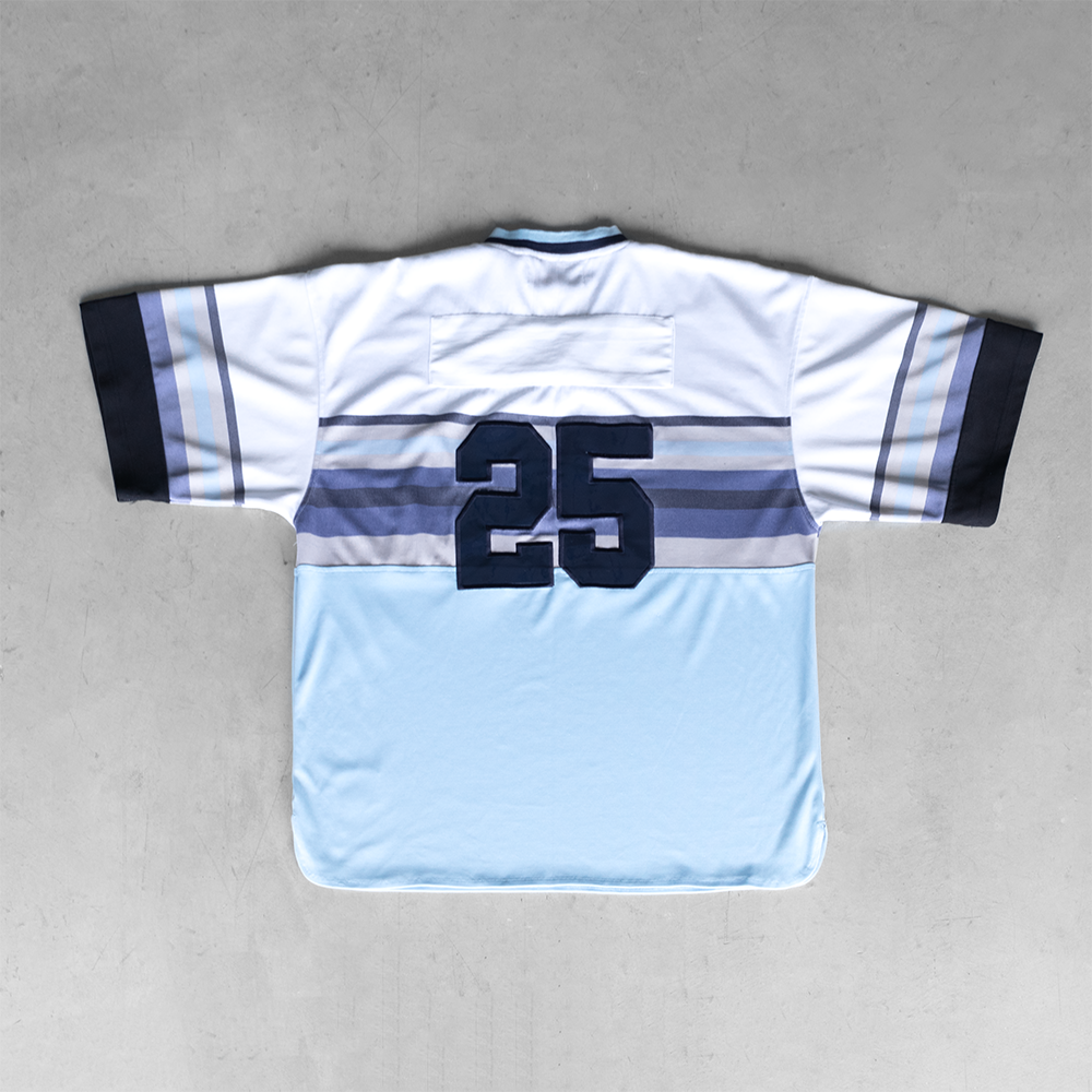 Vintage NYC 212 #25 Blue Baseball Jersey (XXL)