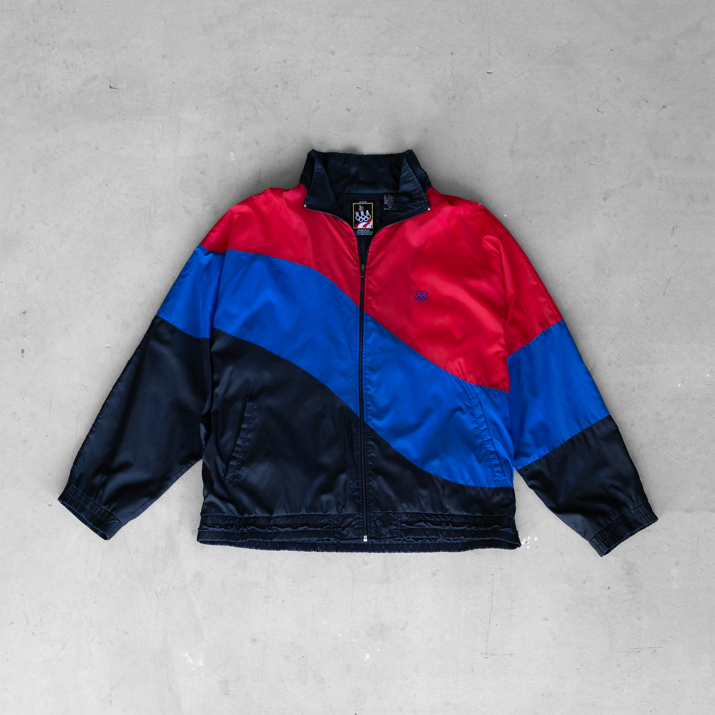 Vintage USA Olympic Team Zip-Up Windbreaker Jacket