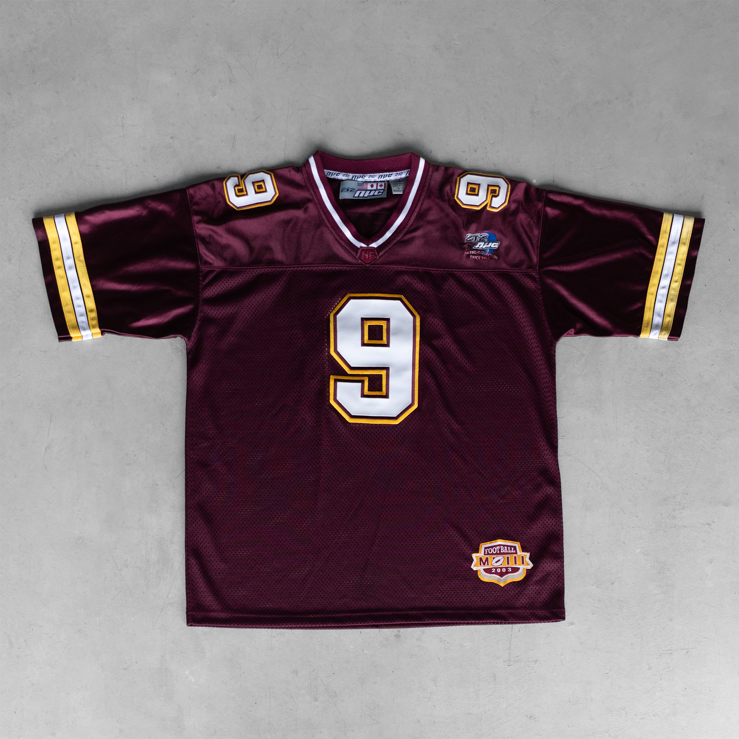 Vintage NYC 212 #9 Football Jersey (XL)
