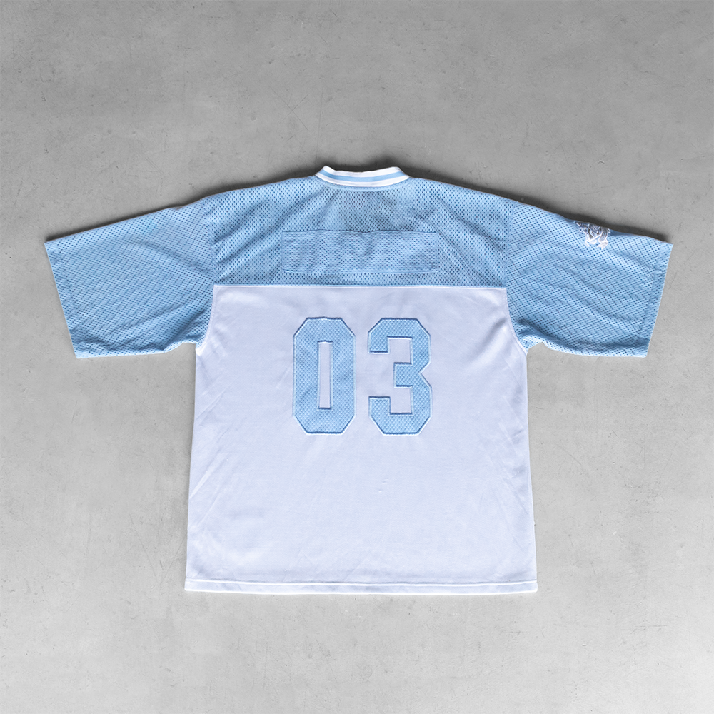Vintage 212 NYC #03 Baby Blue Football Jersey (XL)
