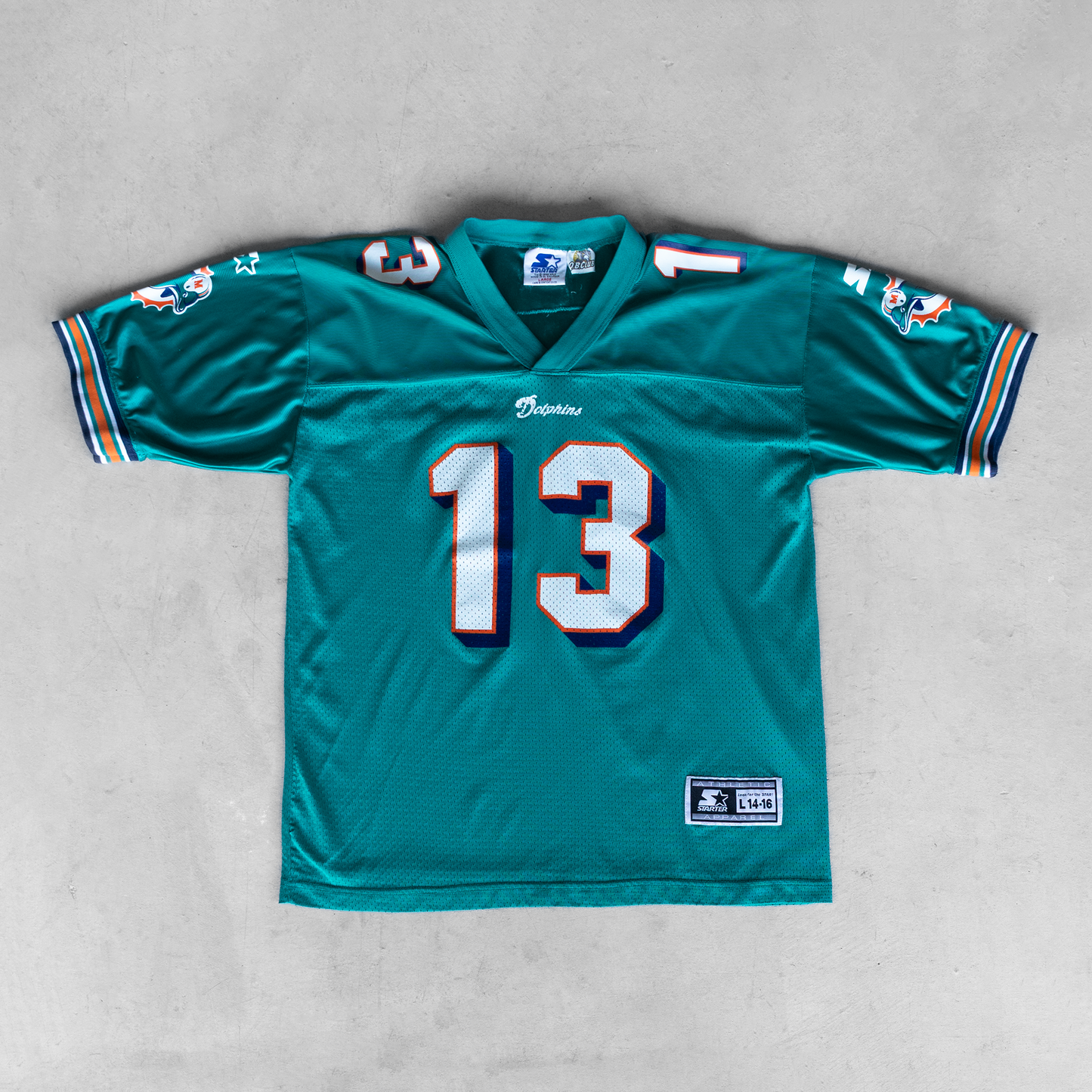 Vintage NFL Miami Dolphins Dan Marino #13 Youth Football Jersey (L)