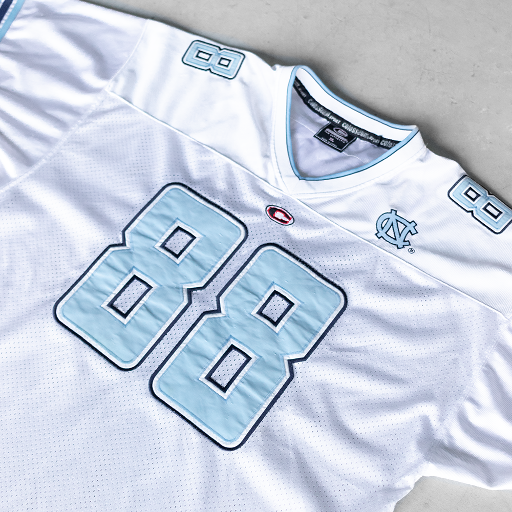 Vintage UNC Tar Heels White #88 Football Jersey (XL)