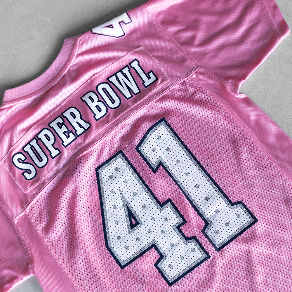 Vintage NFL Super Bowl #41 Pink Youth Football Jersey