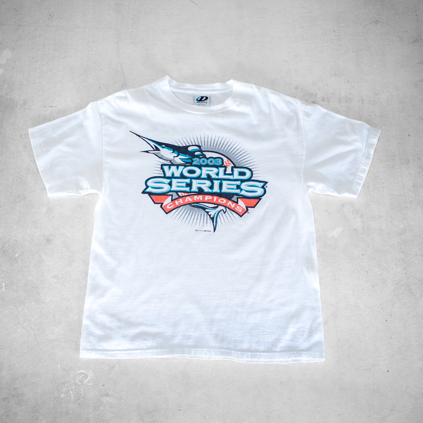 Vintage 2003 MLB Florida Marlins World Series Champions T-Shirt (L)