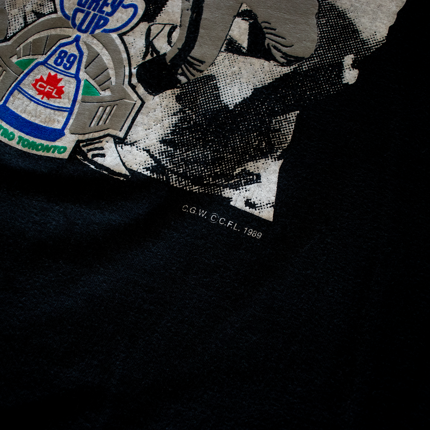Vintage 1989 CFL Grey Cup Champions Football Graphic T-Shirt (L)