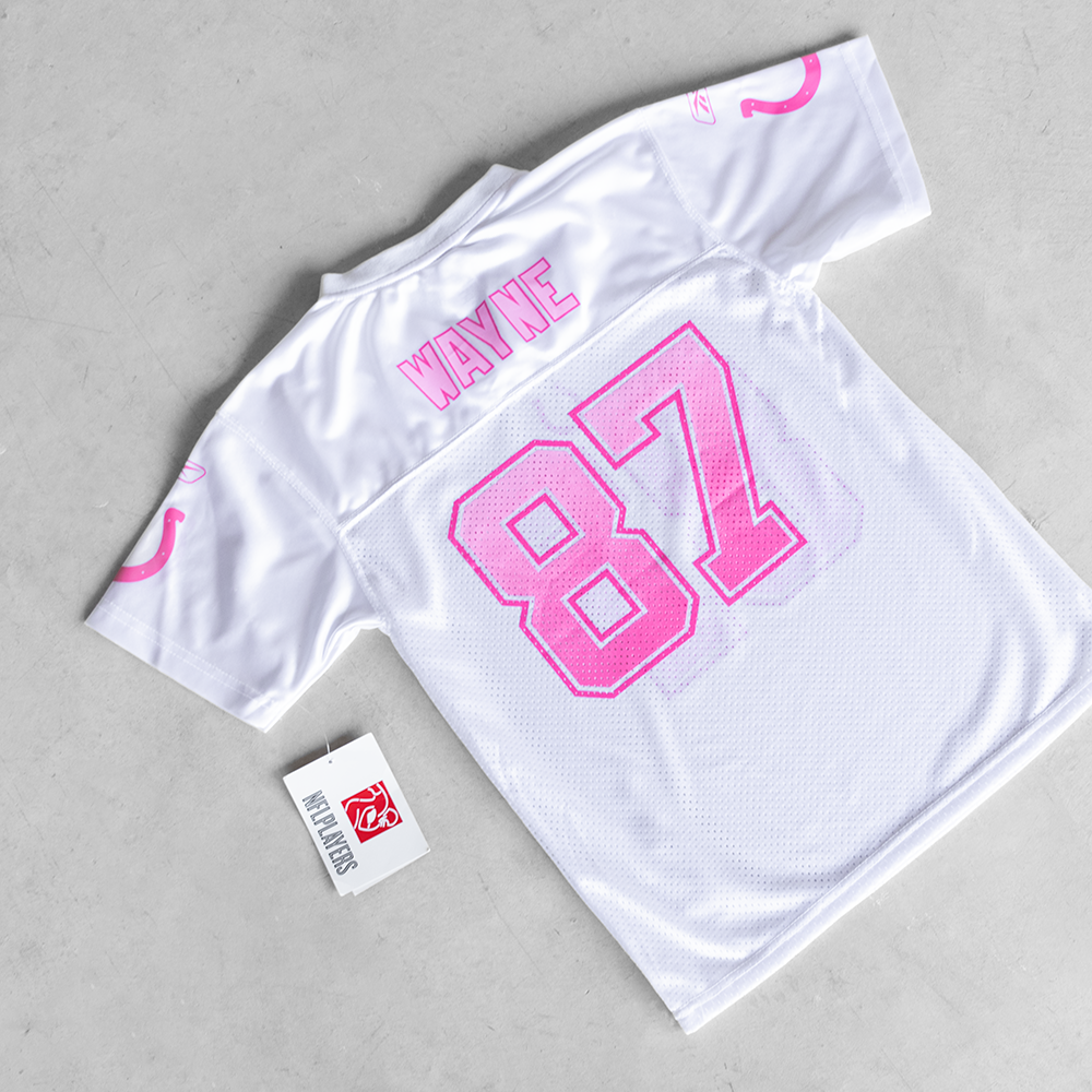 Vintage NFL Indianapolis Colts Reggie Wayne #87 Pink Youth Football Jersey