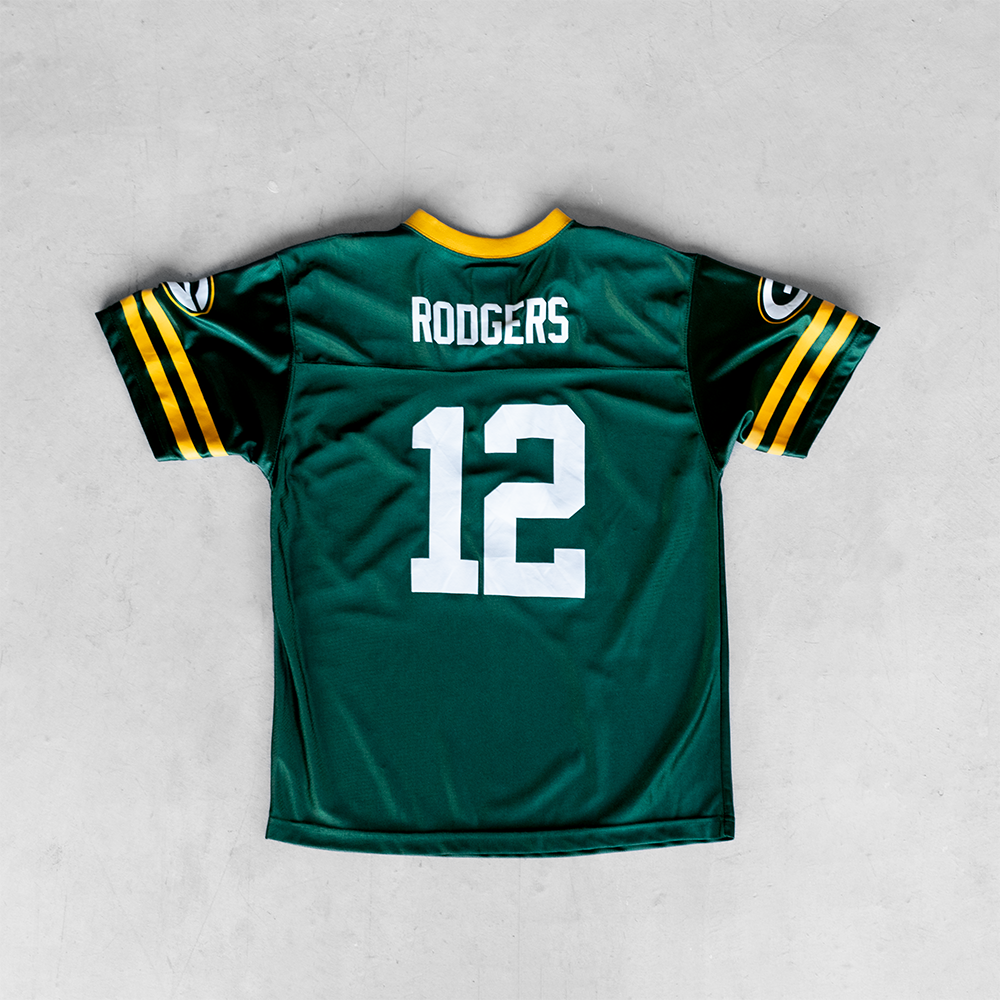 Vintage NFL Green Bay Packers Aaron Rodgers #12 Youth Football Jersey (XL)