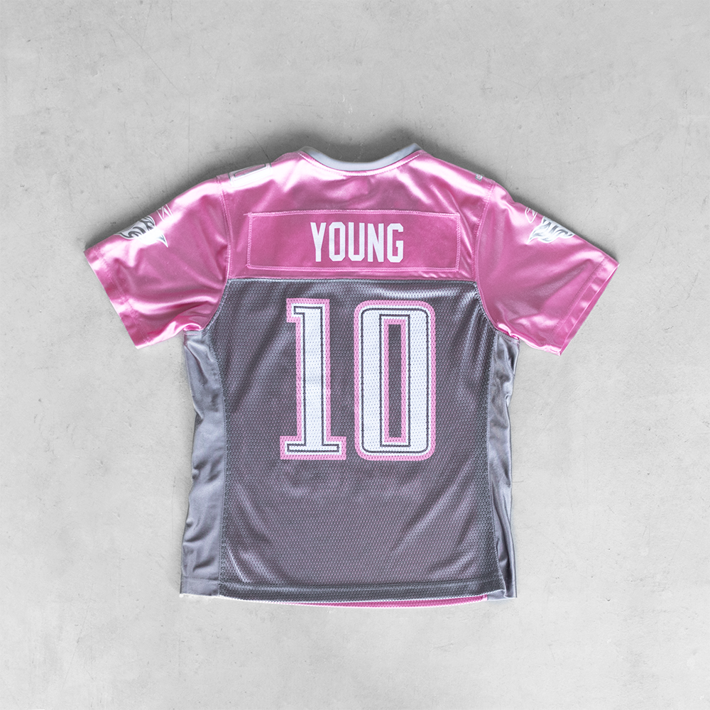 Vintage NFL Tennessee Titans Vince Young #10 Pink Women's Football Jersey (L)