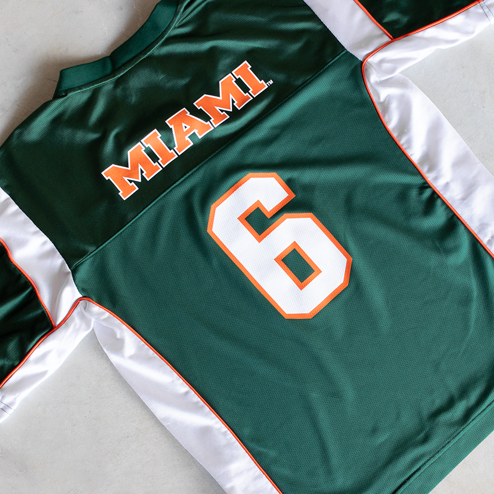 Vintage Miami Hurricanes #6 Youth Football Jersey (XL)