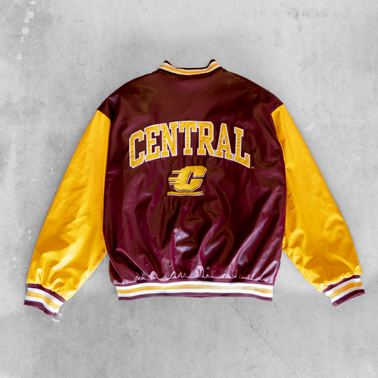 Vintage Central Michigan University Faux Leather Jacket (M)