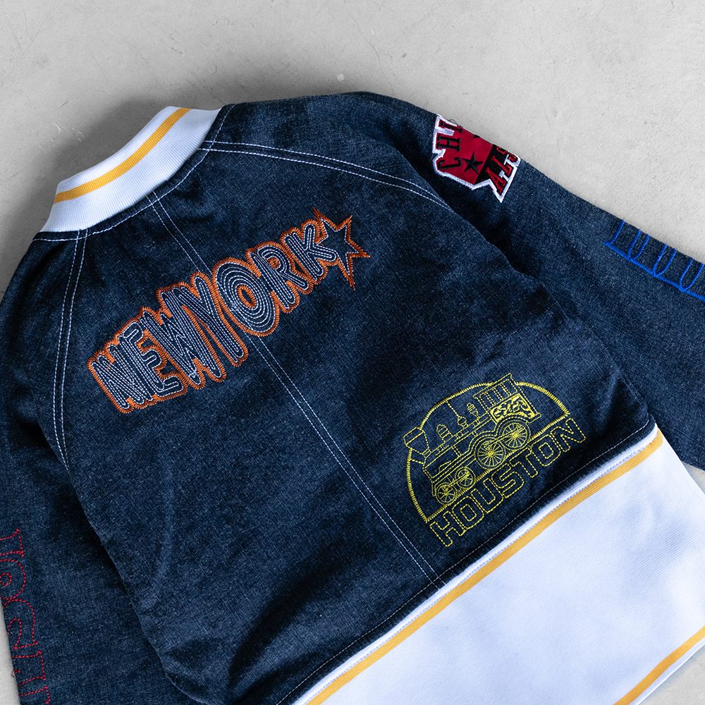 Vintage Denim NBA Women's Y2K Zip Up Jacket (L)