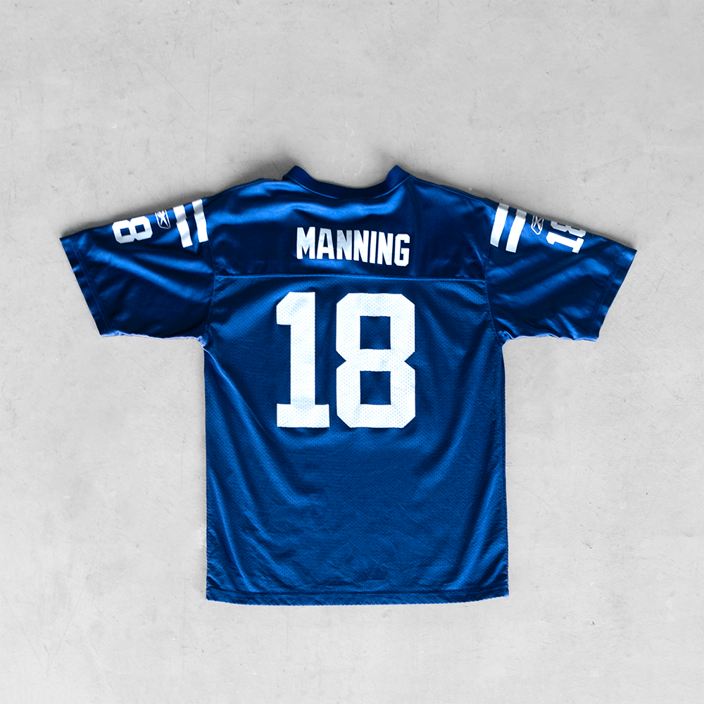 Vintage NFL Indianapolis Colts Peyton Manning #18 Youth Football Jersey (XL)