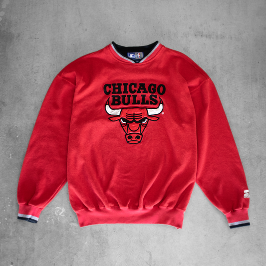 Vintage NBA Chicago Bulls Logo Graphic Embroidered Crewneck (L)