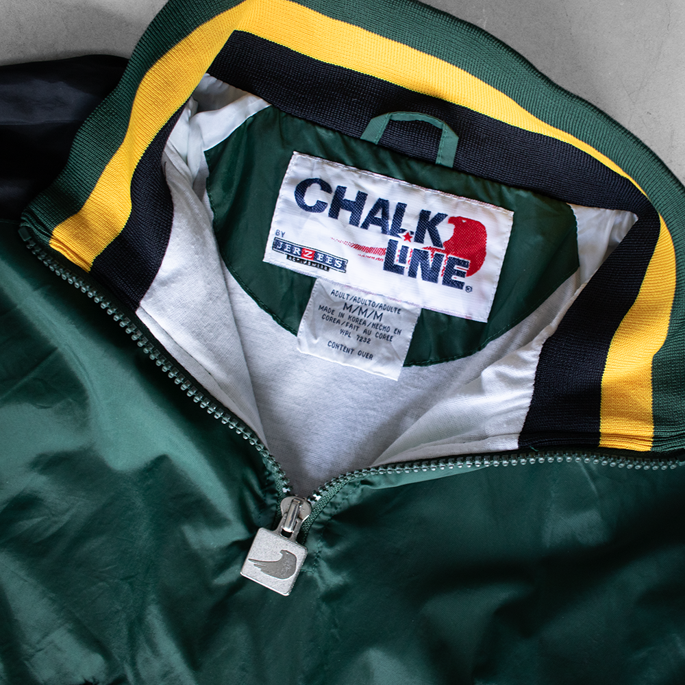 Vintage Green Bay Packers Quater Zip Windbreaker Jacket (M)