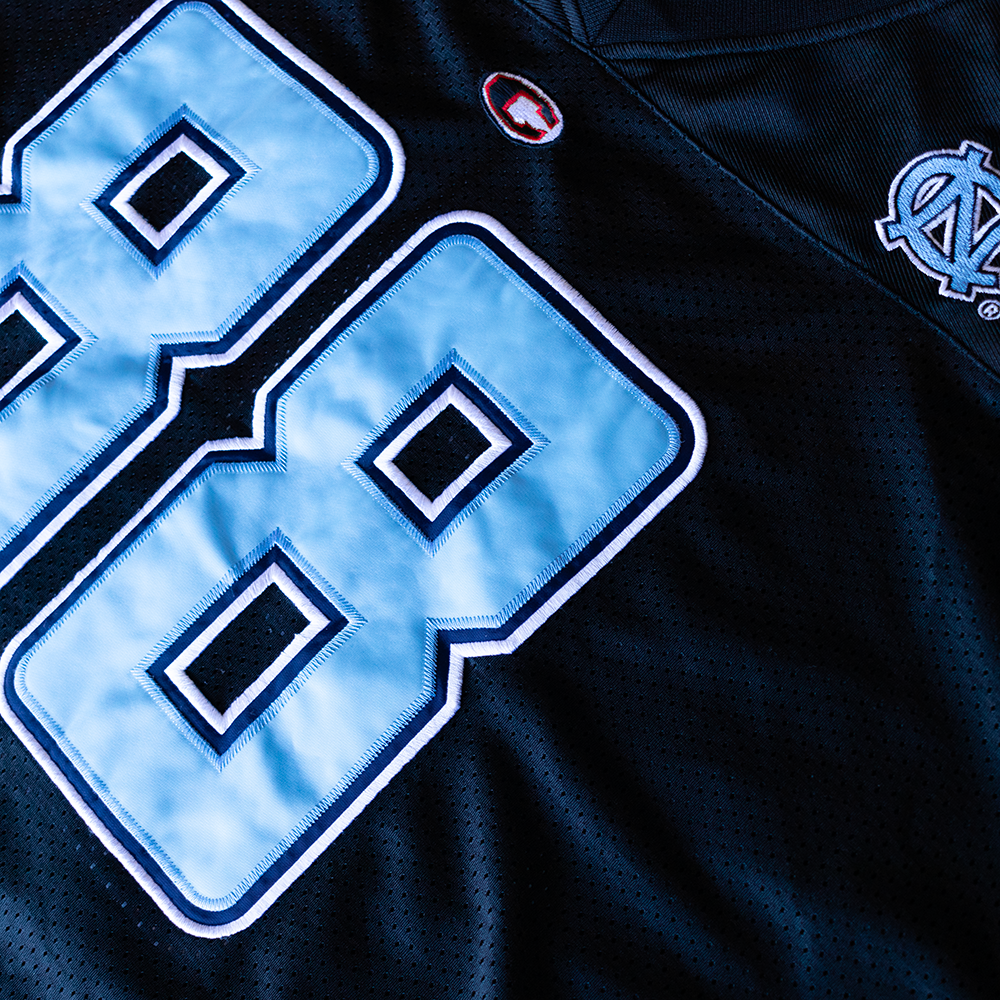 Vintage UNC Black/Baby Blue #88 Football Jersey (XXL)