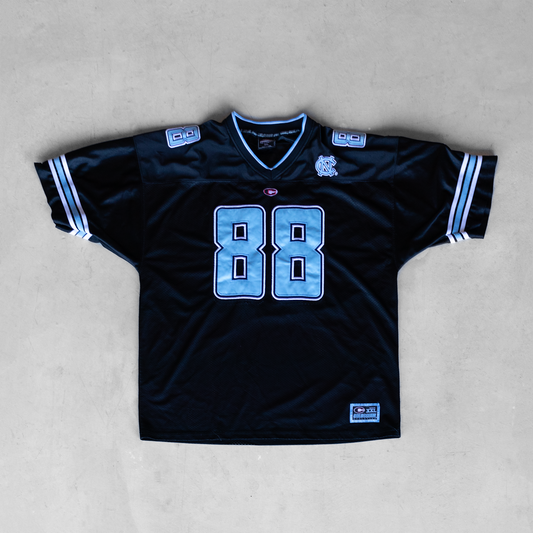 Vintage UNC Black/Baby Blue #88 Football Jersey (XXL)