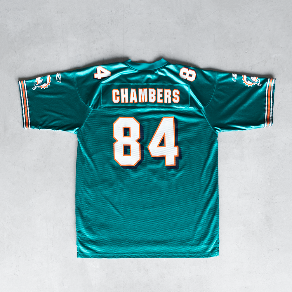 Vintage NFL Miami Dolphins Chris Chambers #84 Football Jersey (XL)