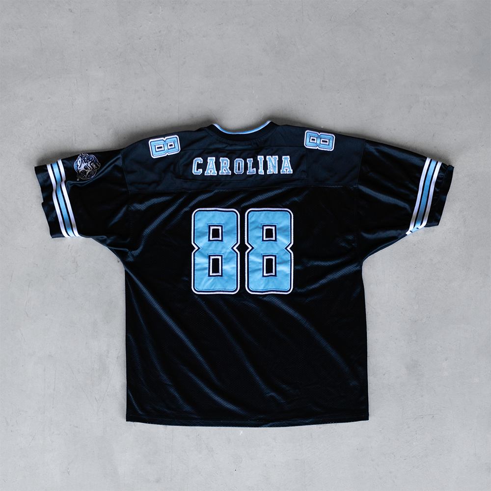 Vintage UNC Black/Baby Blue #88 Football Jersey (XXL)