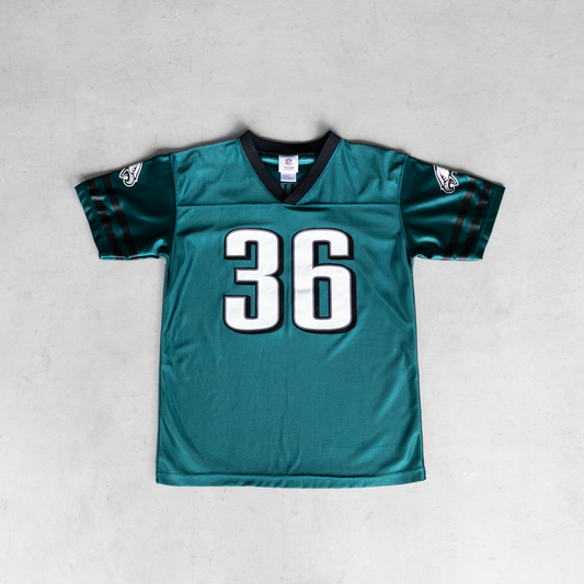 Vintage NFL Philadelphia Eagles Brian Westbrook #36 Green Youth Football Jersey (XL)