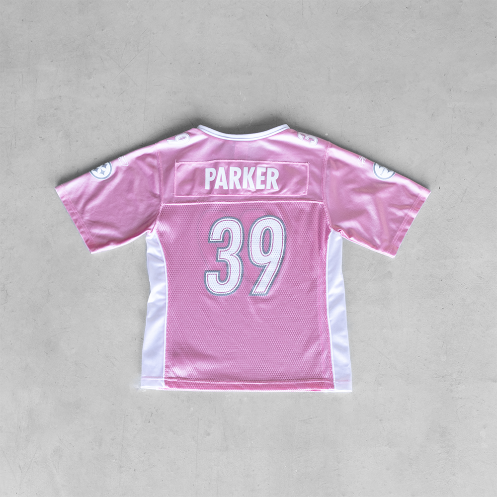 Vintage NFL Pittsburg Steelers Willie Parker #39 Pink Youth Football Jersey (XL)