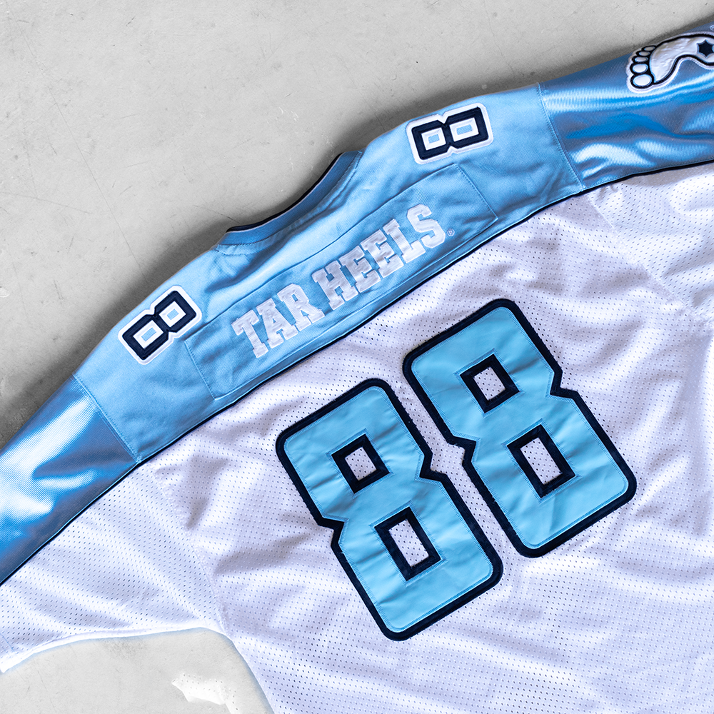 Vintage UNC #88 White/Baby Blue Football Jersey