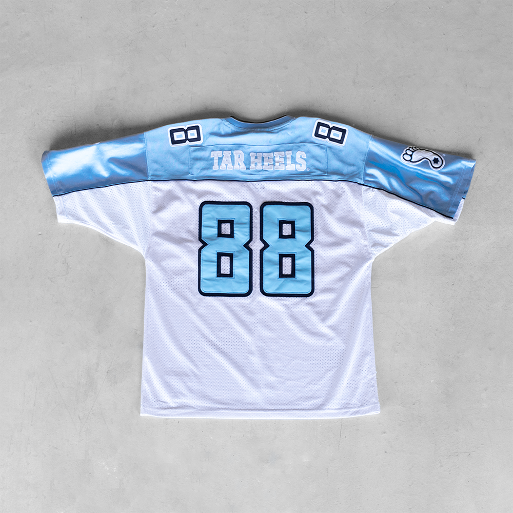 Vintage UNC #88 White/Baby Blue Football Jersey