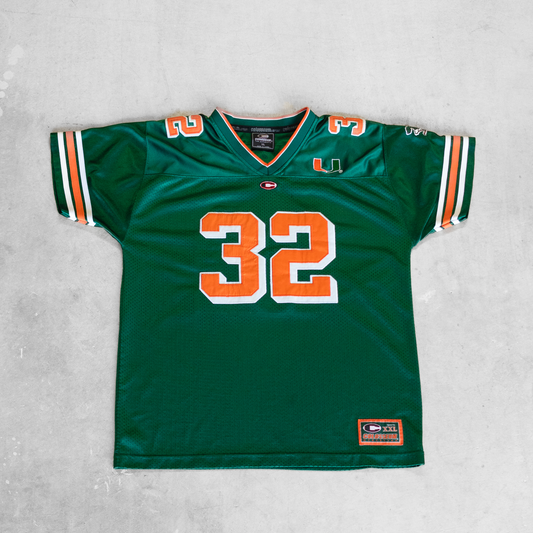 Vintage Miami Hurricanes #32 Football Jersey Women's (XL)