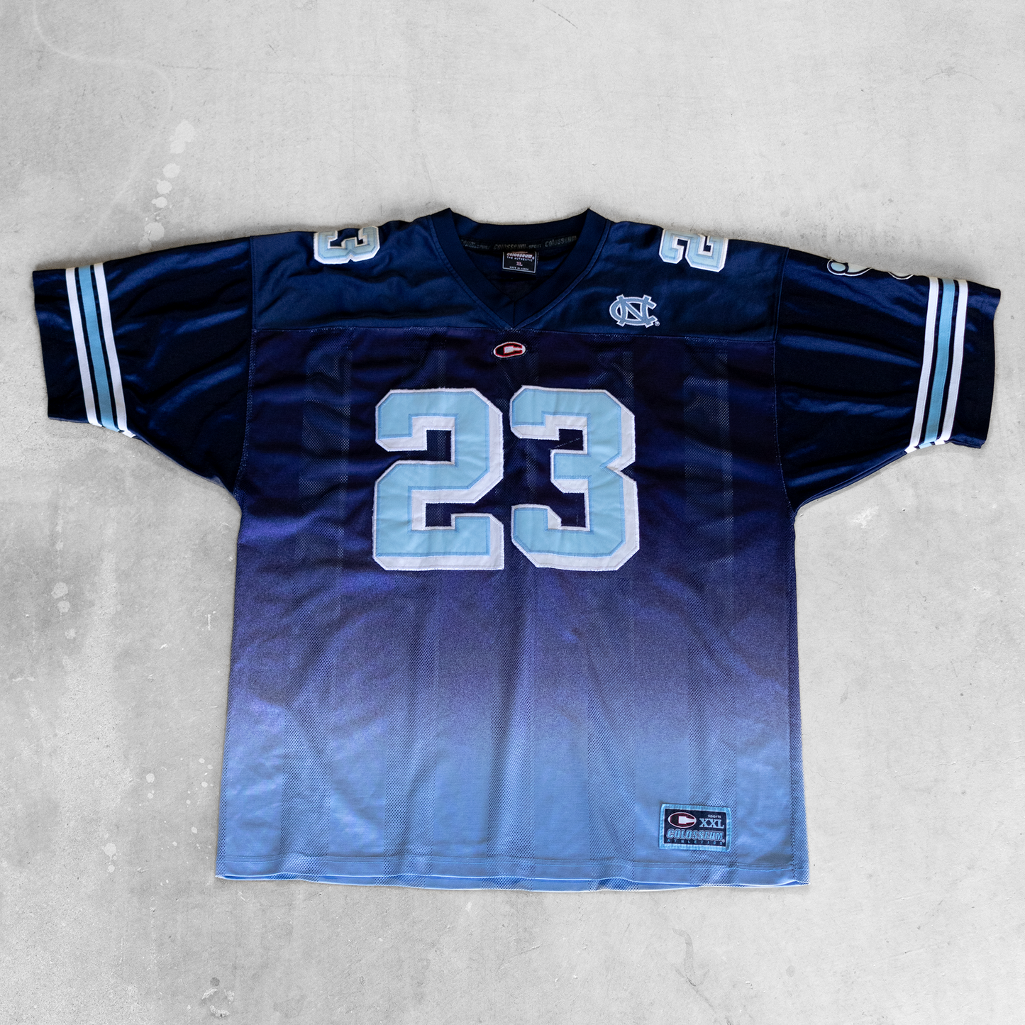 Vintage University Of North Carolina #23 Gradient Football Jersey (XL)