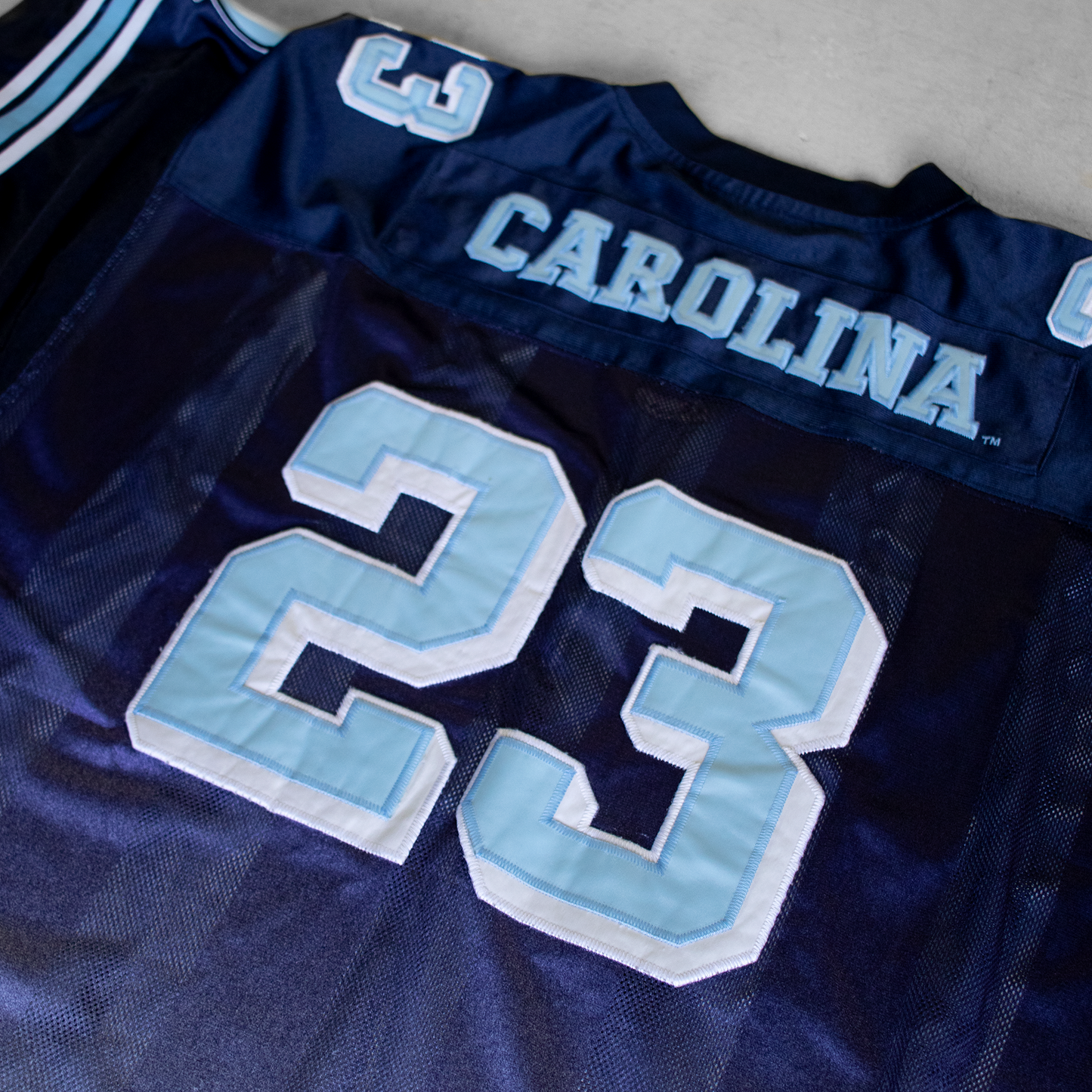 Vintage University Of North Carolina #23 Gradient Football Jersey (XL)