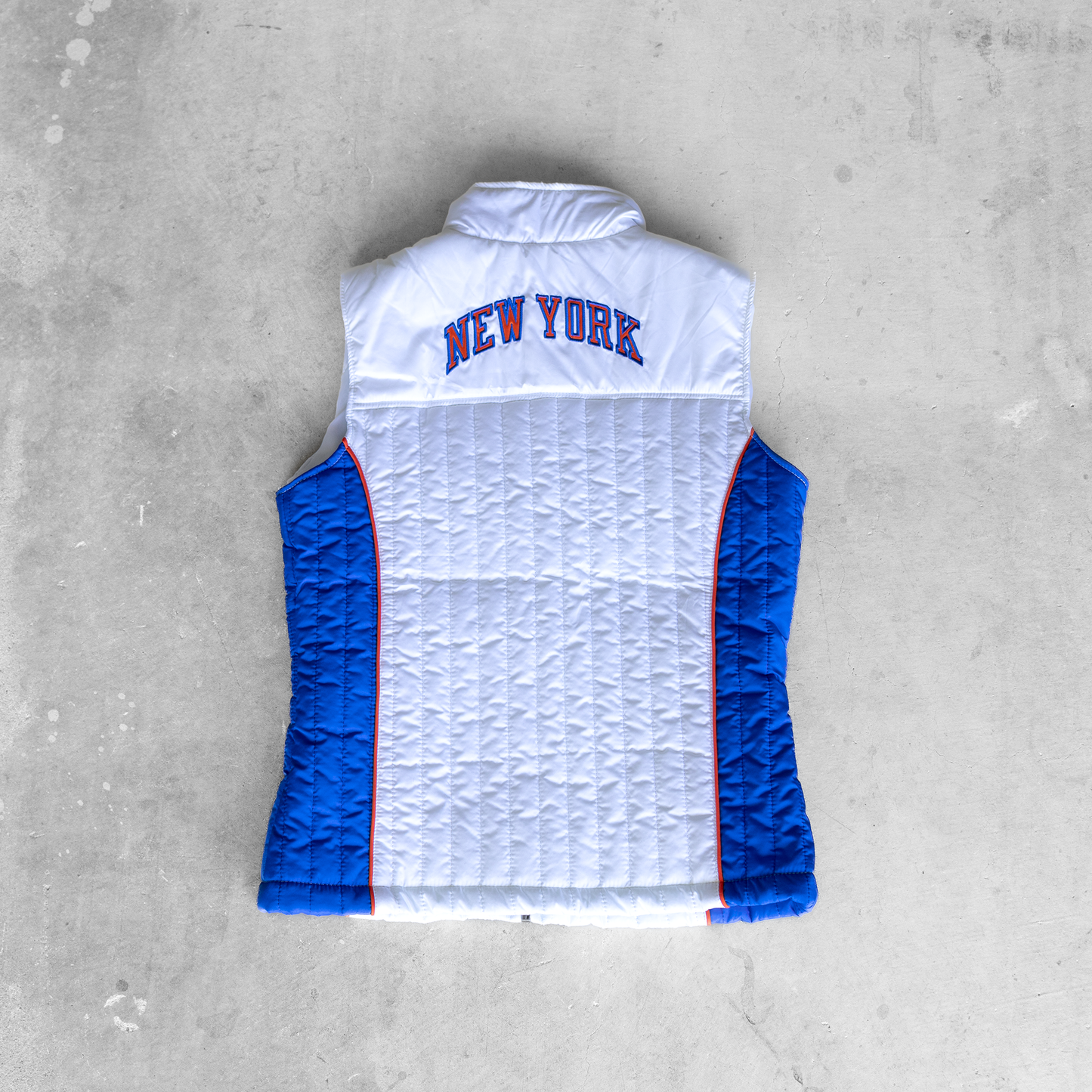 Vintage NBA New York Knicks Women's Puffer Vest Jacket (S)