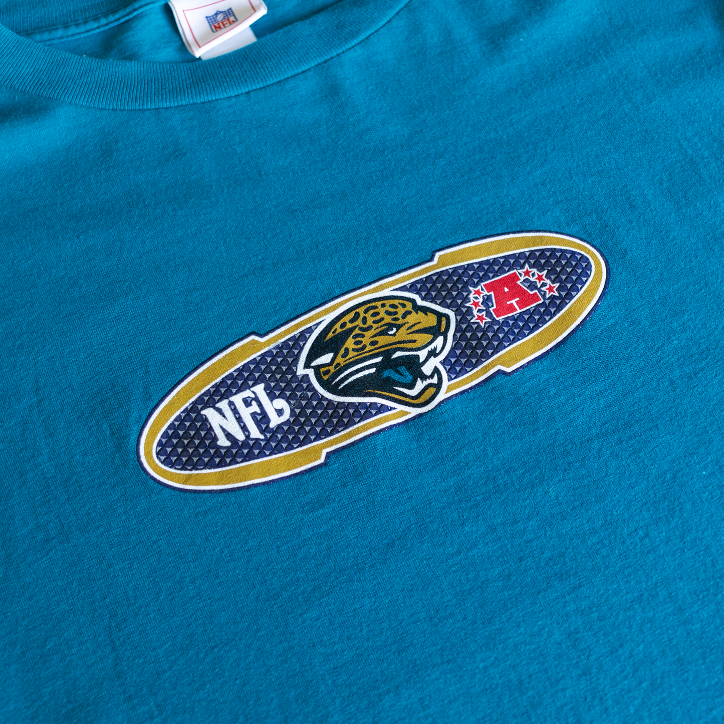 Vintage NFL Jacksonville Jaguars Logo Graphic Long Sleeve Shirt (L)