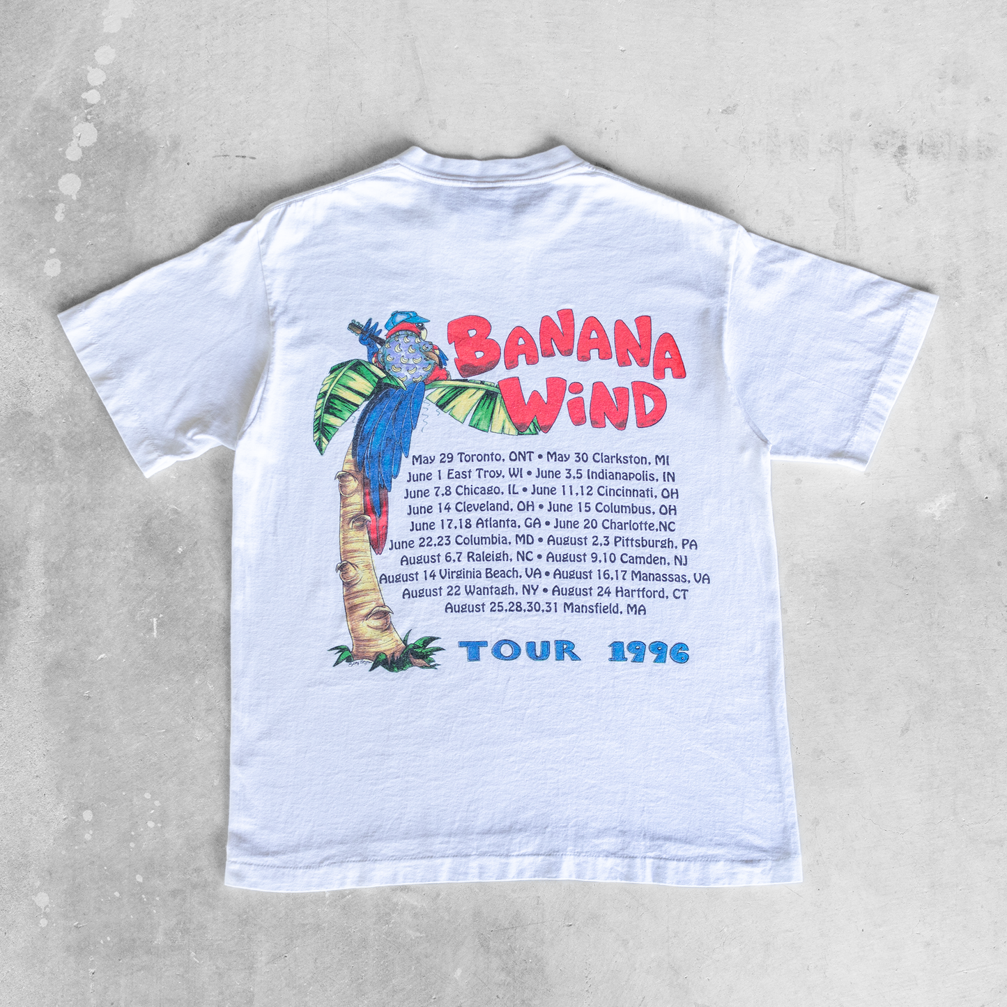 Vintage 1996 Jimmy Buffett 'Banana Wind' Tour Graphic T-Shirt (L)