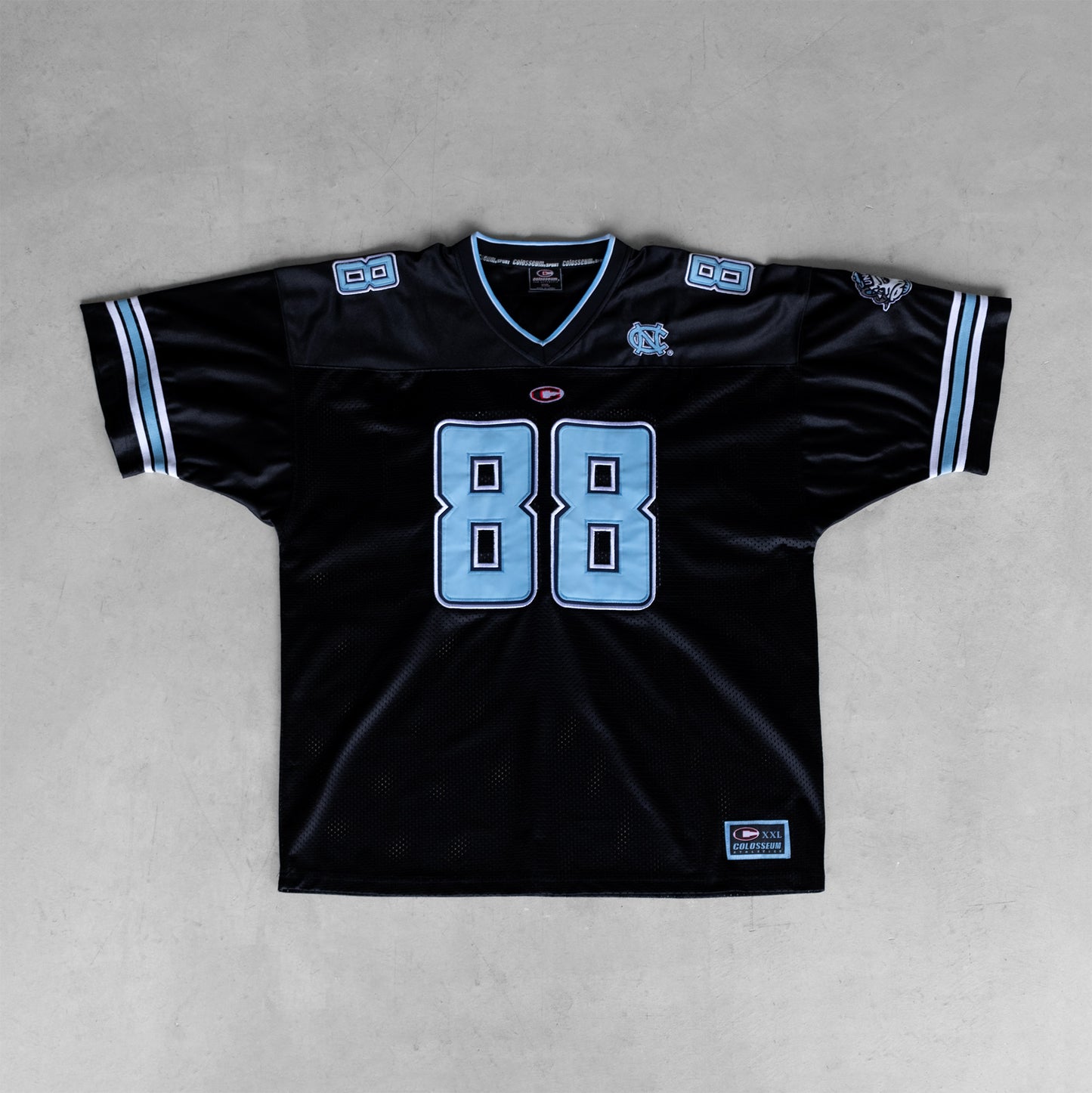 Vintage UNC Black/Baby Blue #88 Football Jersey (XXL)