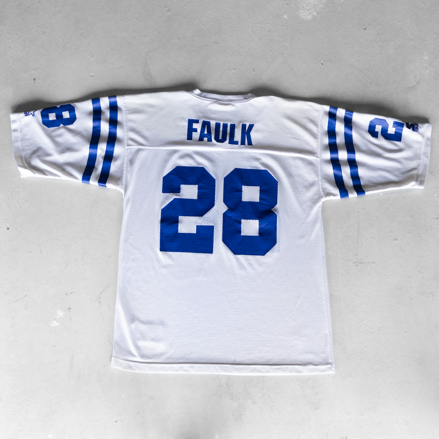 Vintage 1995 NFL Starter Marshall Faulk Indianapolis Colts #28 Football Jersey (L)