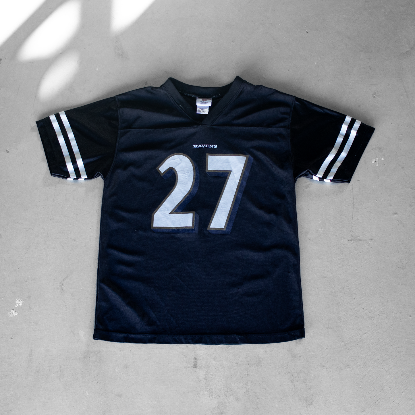 Vintage NFL Baltimore Rams #27 Rice Youth Football Jersey (XL)
