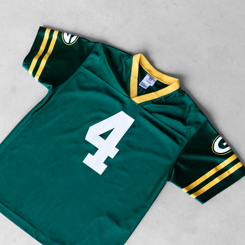 Vintage NFL Green Bay Packers Brett Favre #4 Youth Football Jersey (XL)