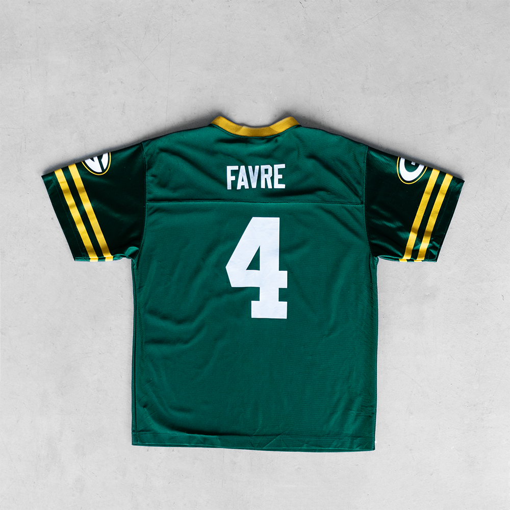 Vintage NFL Green Bay Packers Brett Favre #4 Youth Football Jersey (XL)