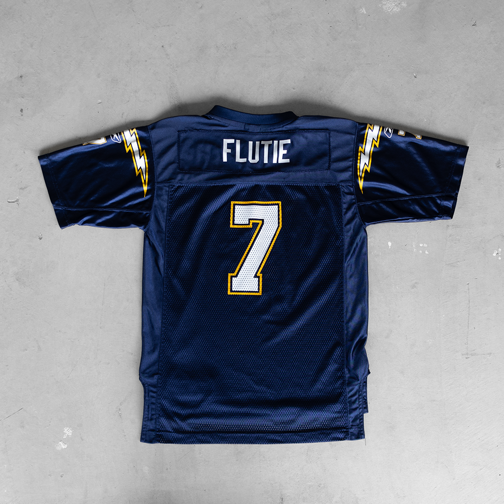Vintage NFL San Diego Chargers Doug Flutie #7 Youth Football Jersey (L)