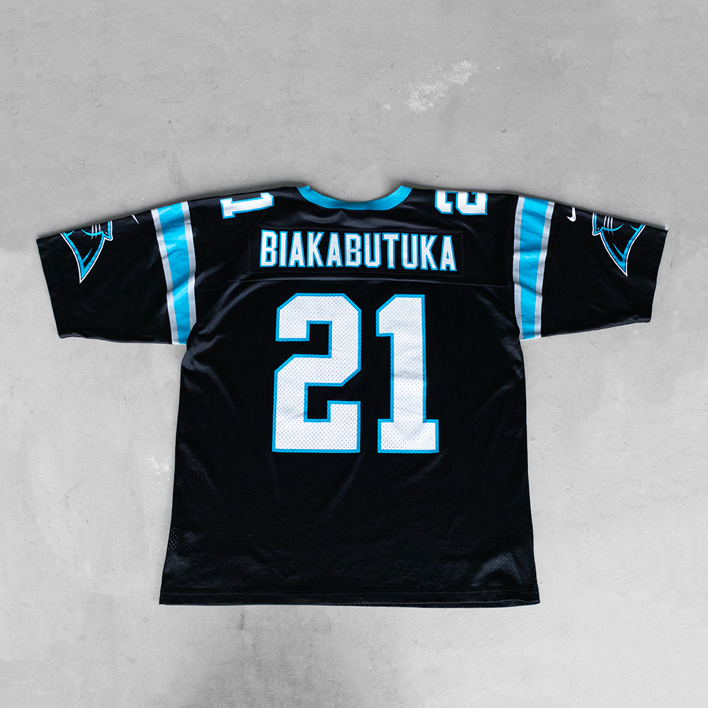 Vintage NFL Carolina Panthers Tim Biakabutuka #21 Football Jersey (XL)