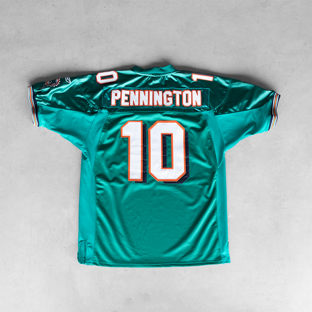 Vintage NFL Miami Dolphins Chad Pennington #10 Football Jersey (XXL)