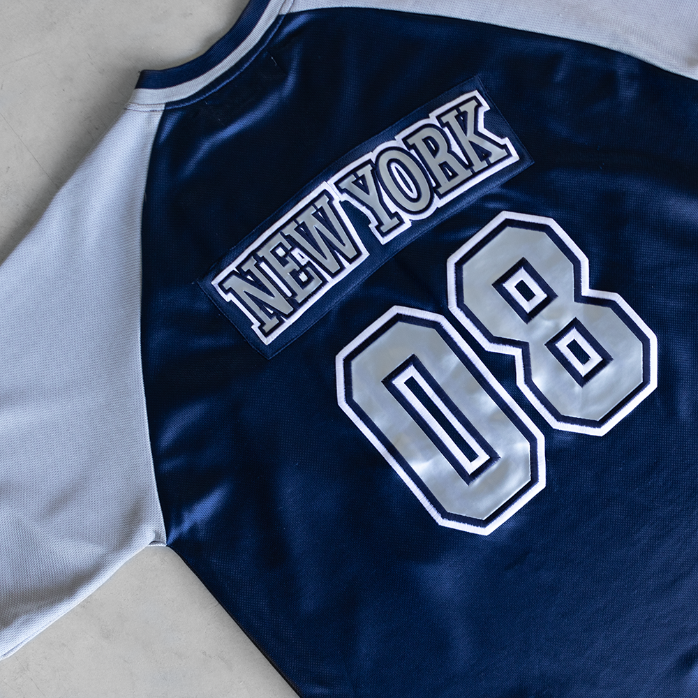 Vintage NYC 212 New York City Series #08 Navy Football Jersey (L)