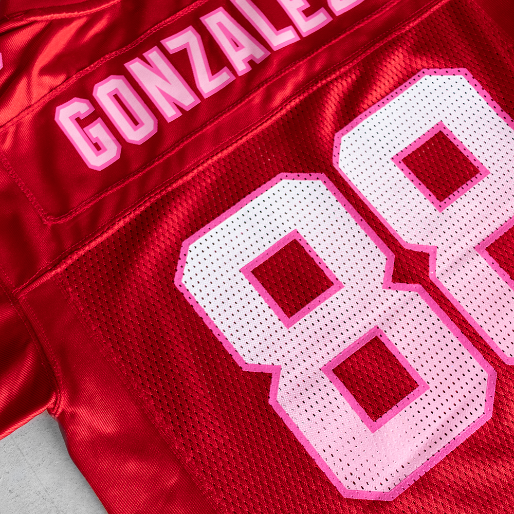 Vintage NFL KC Chiefs Tony Gonzalez #88 Red Youth Football Jersey (L)